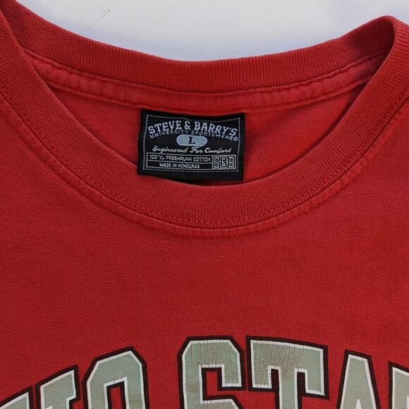 Vintage Ohio State University Football Steve & Barry's Red Shirt Size Large - Picture 3 of 4